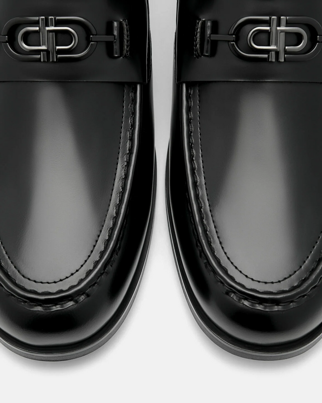 PEDRO Icon Leather Horsebit Loafer - Black