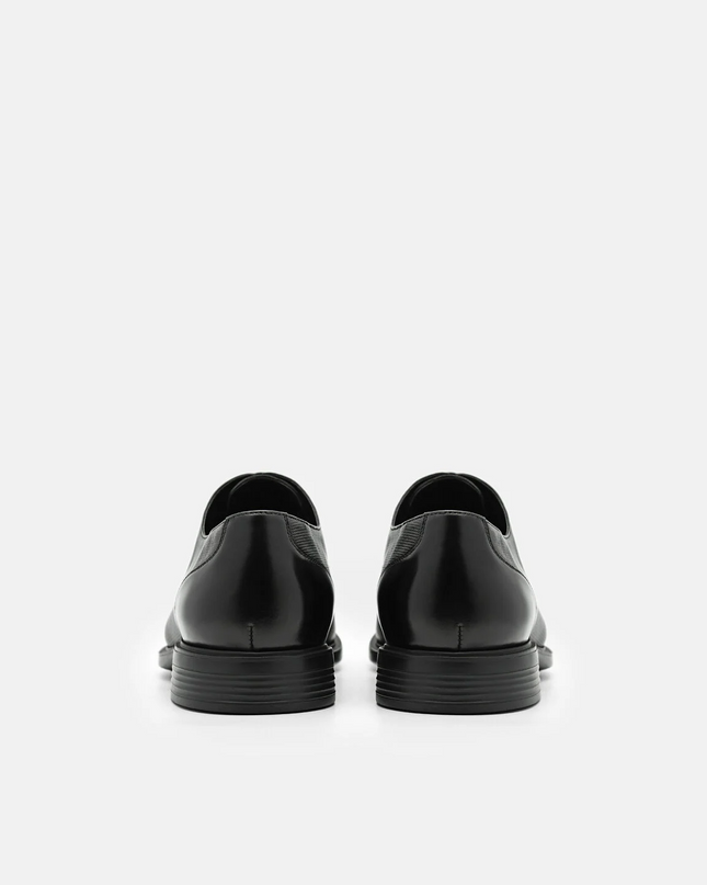 Altitude Lightweight Leather Oxford Shoes - Black