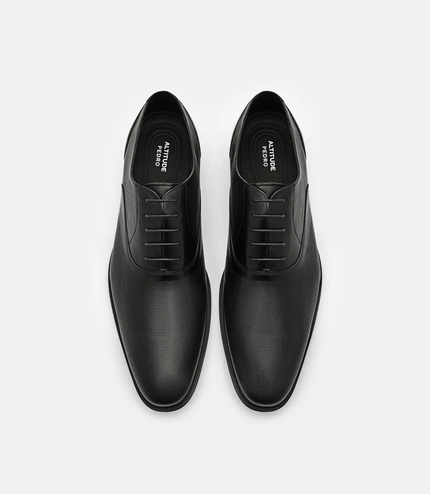 Altitude Lightweight Leather Oxford Shoes - Black