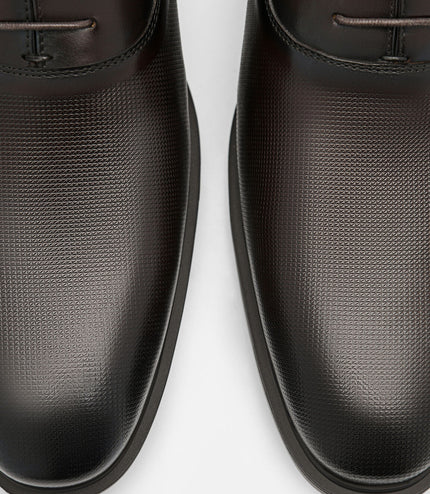 Altitude Lightweight Leather Oxford Shoes - Dark Brown