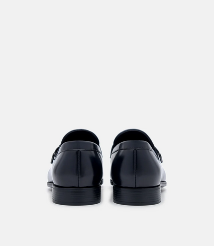Altitude Lightweight Leather Penny Loafers - Navy