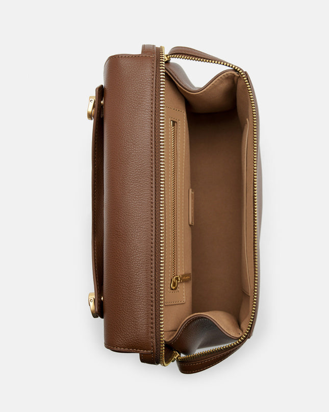 Alyssa Leather Backpack - Brown