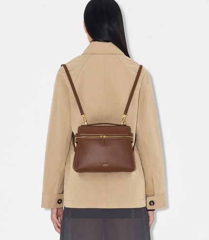 Alyssa Leather Backpack - Brown