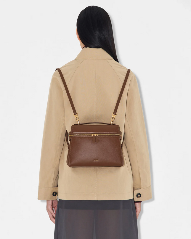 Alyssa Leather Backpack - Brown