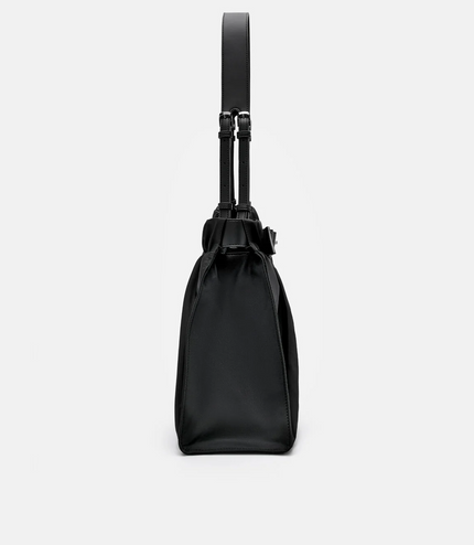 Helix Nylon Shoulder Bag - Black