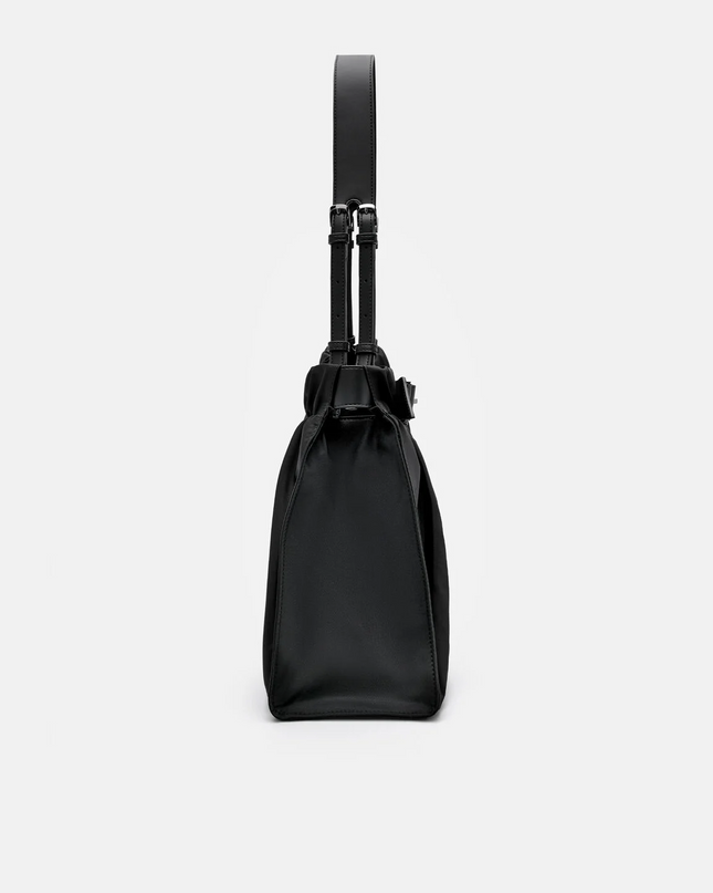 Helix Nylon Shoulder Bag - Black