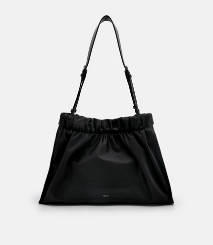 Helix Nylon Shoulder Bag - Black