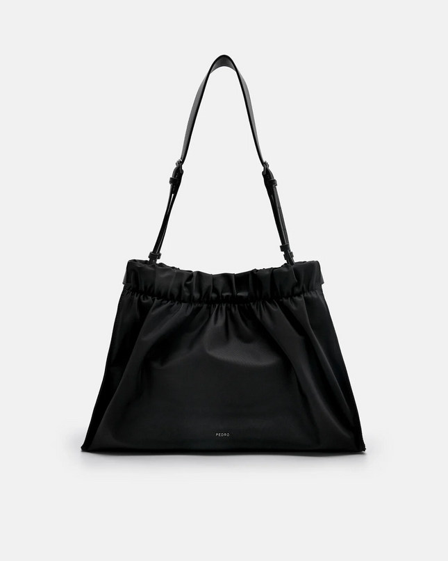 Helix Nylon Shoulder Bag - Black