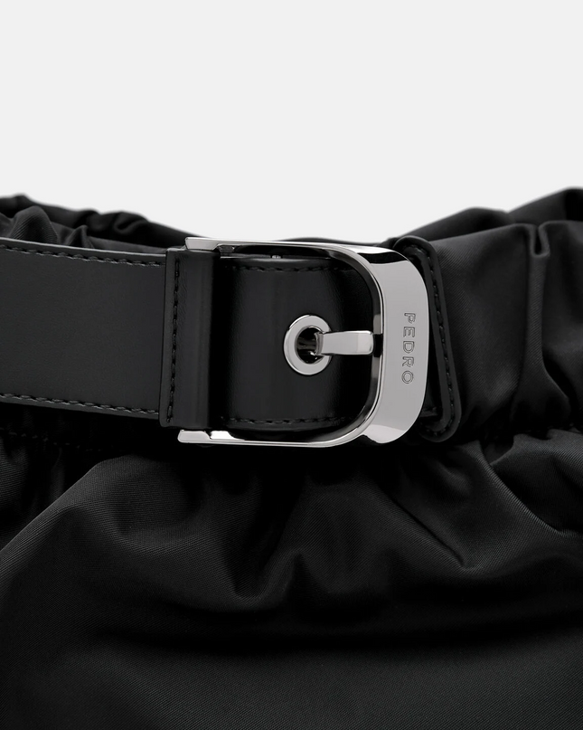 Helix Nylon Shoulder Bag - Black