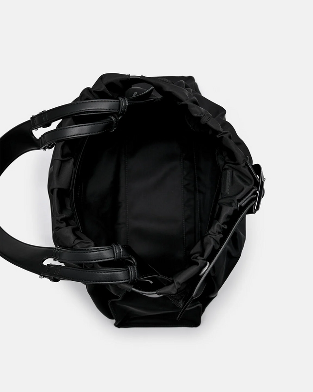Helix Nylon Shoulder Bag - Black