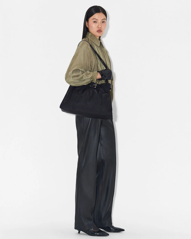 Helix Nylon Shoulder Bag - Black