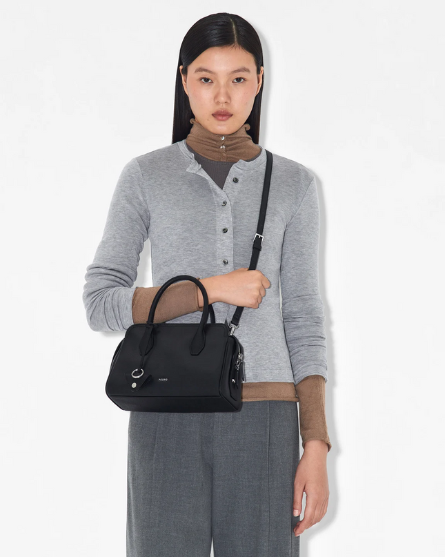 Sybil Leather Handbag - Black