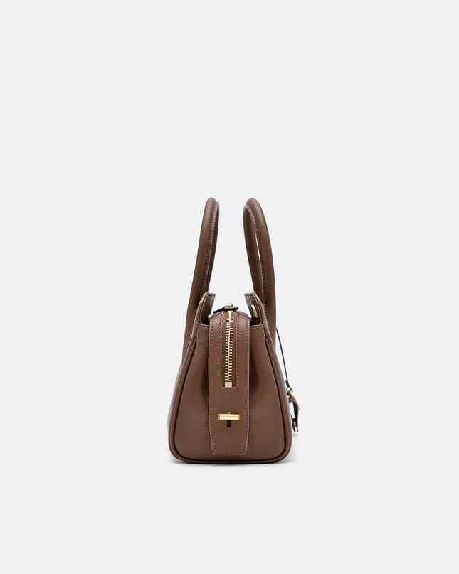 Sybil Leather Handbag - Brown