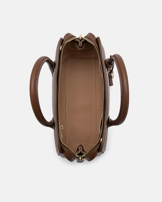 Sybil Leather Handbag - Brown