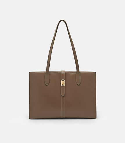 PEDRO Studio Leather Tote Bag - Taupe