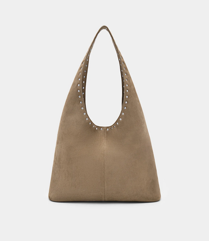 Issa Studded Hobo Bag - Sand