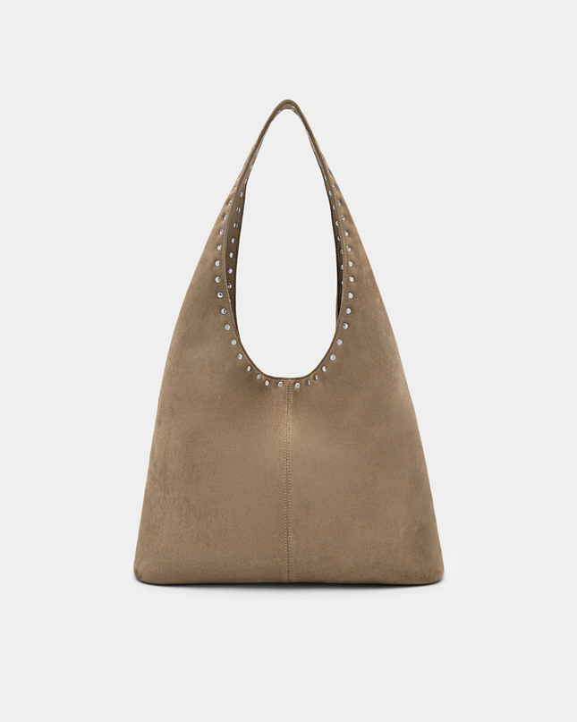 Issa Studded Hobo Bag - Sand