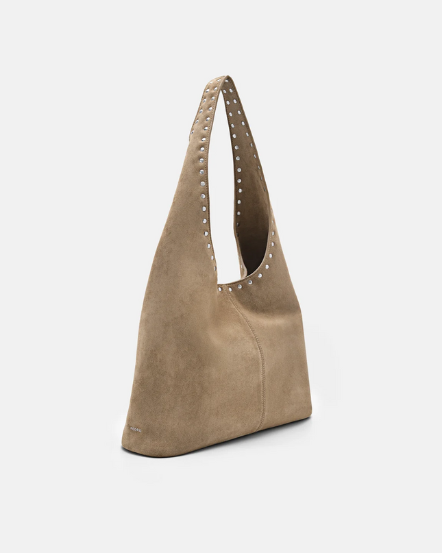 Issa Studded Hobo Bag - Sand