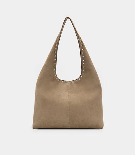 Issa Studded Hobo Bag - Sand