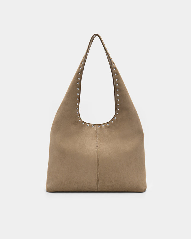 Issa Studded Hobo Bag - Sand