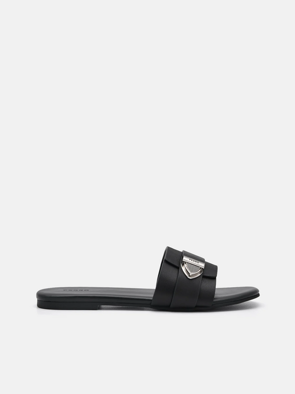 Lottie Leather Sandals - Black