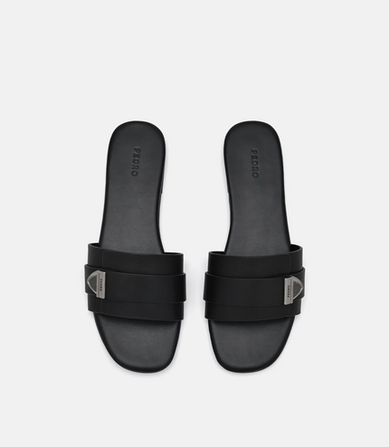 Lottie Leather Sandals - Black