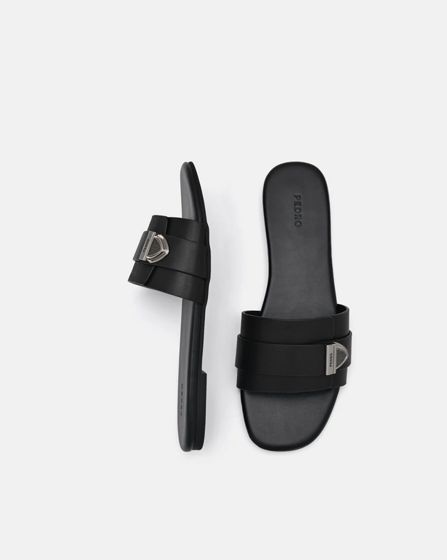 Lottie Leather Sandals - Black