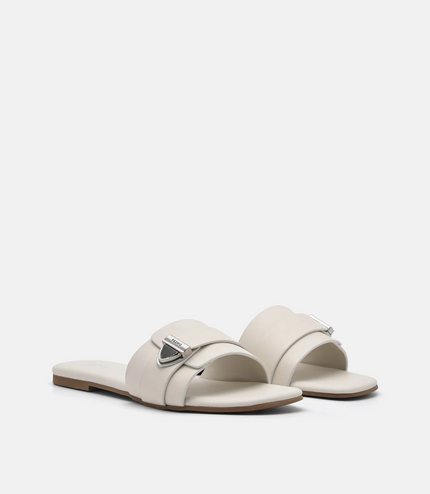Lottie Leather Sandals - Chalk