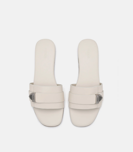 Lottie Leather Sandals - Chalk