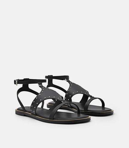 Studded Sandals - Black