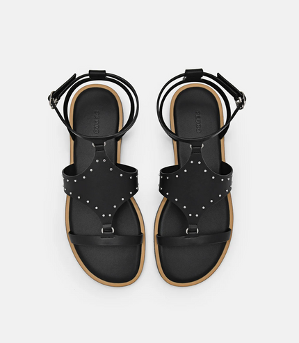 Studded Sandals - Black