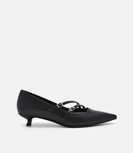 Helix Strappy Pumps - Black