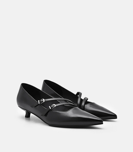 Helix Strappy Pumps - Black