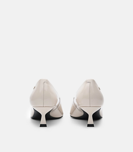 PEDRO Studio Patent Leather Pumps - Chalk