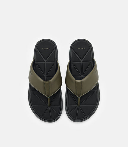 Thong Sandals in Pixel - Military Green