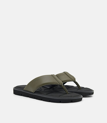 Thong Sandals in Pixel - Military Green