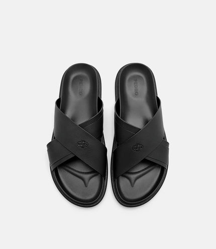 PEDRO Icon Cross Sandals - Black