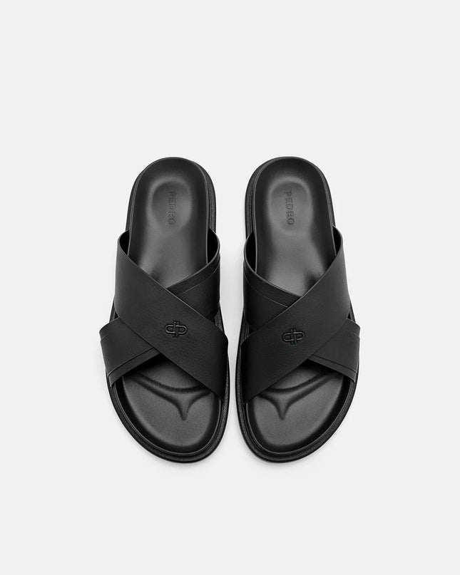PEDRO Icon Cross Sandals - Black