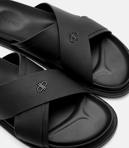 PEDRO Icon Cross Sandals - Black