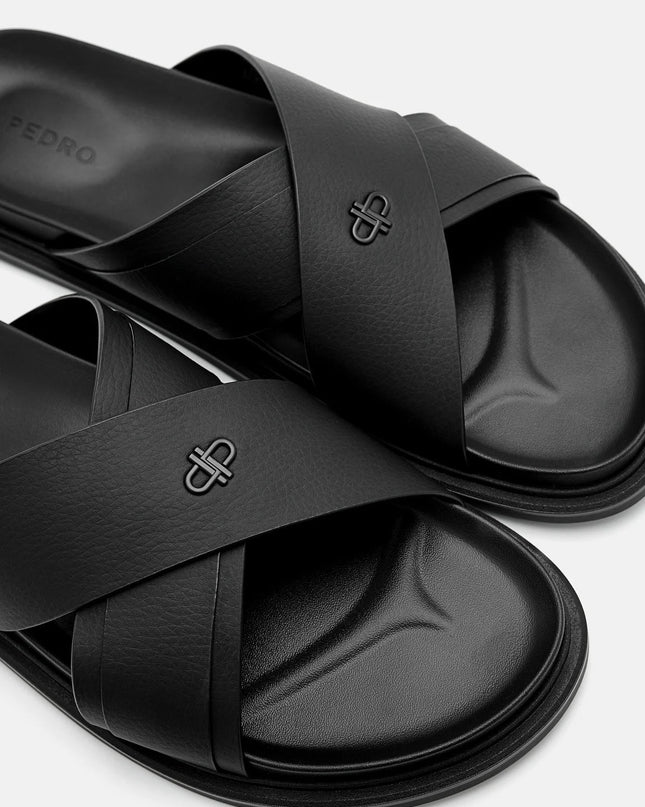 PEDRO Icon Cross Sandals - Black