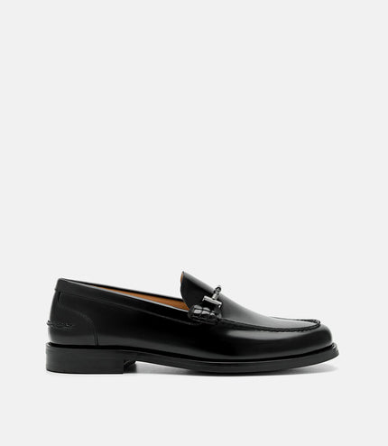 Robert Leather Horsebit Loafers - Black