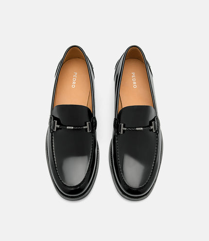Robert Leather Horsebit Loafers - Black