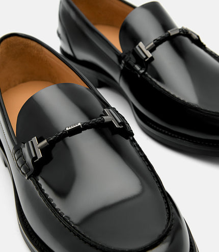 Robert Leather Horsebit Loafers - Black