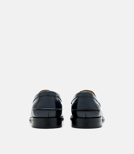 Robert Leather Horsebit Loafers - Navy