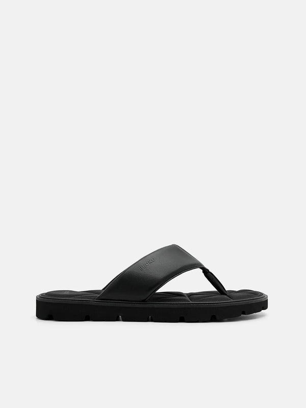 Thong Sandals in Pixel - Black
