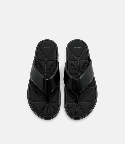 Thong Sandals in Pixel - Black