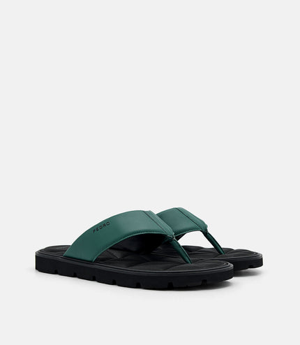 Thong Sandals in Pixel - Dark Green