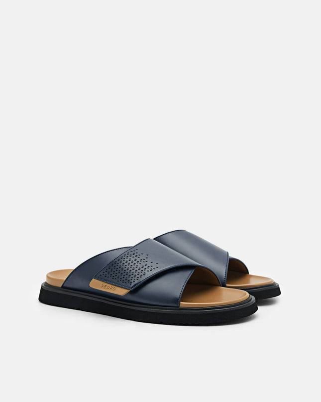 Slide Sandals - Navy