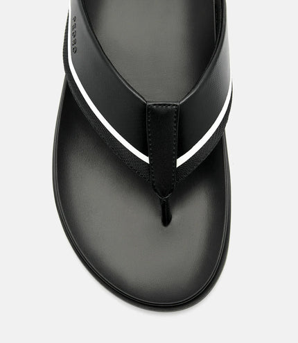 Mesh Thong Sandals - Black