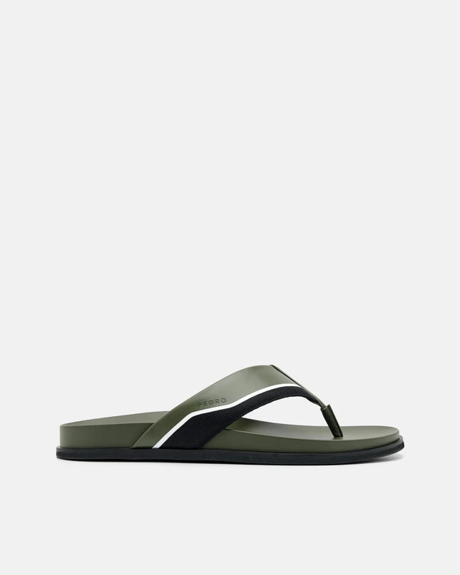 Mesh Thong Sandals - Military Green